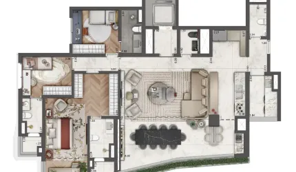 Apartamento maravilhoso com serviços de hotel 6 estrelas