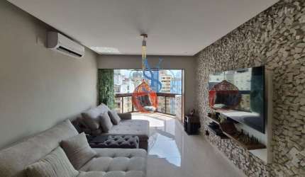 Cobertura de alto padrão com 3 suítes e 2 vagas na Aparecida, Santos-SP: 197,25m² de pura elegância!