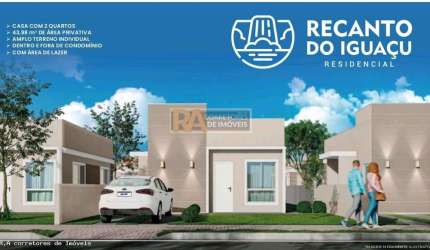 Casa para Venda em Foz do Iguaçu, Recanto Do Iguaçu Residencial, 2 dormitórios, 1 banheiro, 1 vaga