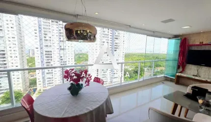 Platno Patamares | 110m² | 3/4 sendo uma suíte | Andar Alto | Vista Mar | Varanda Gourmet | Semi-Mobiliado | Total Infraestrutura de Lazer