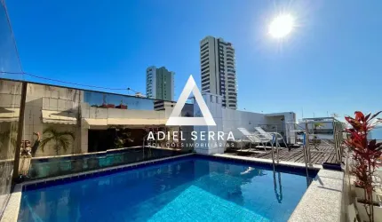 Vitória | 256m² | 2 Suítes | Sala Ampliada | Studio no Terceiro Pavimento | 4 Vagas | Piscina Privativa | Vista Mar | Total Infraestrutura de Lazer