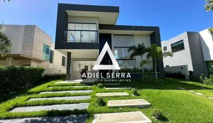 Alphaville Litoral Norte  - 470m² total - Nunca Habitada - 4 suítes - Closet - Gabinete - Espaço Gourmet - Piscina - Energia solar  - 3 vagas