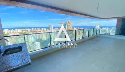 Caminho das Árvores - 210m² - Nascente - Vista mar - Andar altíssimo - 3 suítes - Varandão Gourmet - Despensa - Dependência completa - 4 vagas