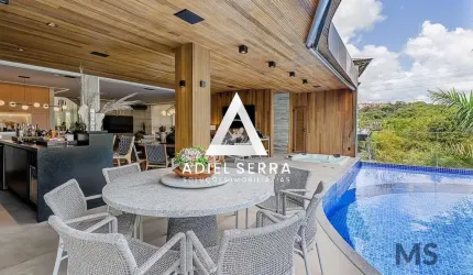 Alphaville Salvador 2 - 660m² - 4 pavimentos - Mobiliada - 5 quartos sendo 4 suítes - Closet - Piscina - Energia solar - Escritório - 5 vagas