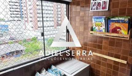 Armação - 80m² - Andar intermediário - Vista livre - Ventilado - 3 quartos sendo 1 suíte - Varanda - Dependência completa - Armários - 1 vaga