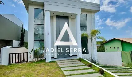 Alphaville Litoral Norte 2 - 386m² total - 4 quartos sendo 3 suítes - 1 escritório - Área Gourmet - Piscina - 5 banheiros -3 vagas