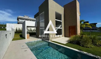 Alphaville Litoral Norte 3 - Duplex - 525m² total - 4 suítes - Despensa - Lavanderia - 2 lavabos - Espaço Gourmet - Jardim - 4 vagas
