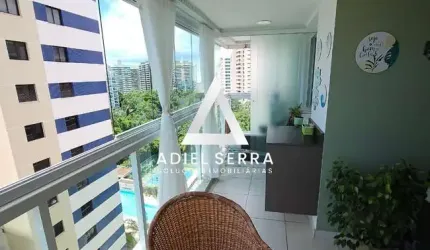 Alphaville Salvador 1 - 2/4 sendo uma suíte - 79 m² - Andar alto - Varanda - Home Office - 1 vaga