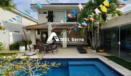 Alphaville Litoral Norte 1 - 4 suítes - PORTEIRA FECHADA - Piscina privativa e Churrasqueira - 514,57m² de terreno - Fino acabamento