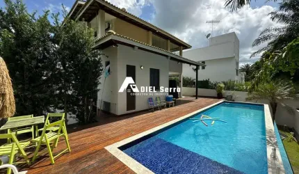 Alphaville LN 1 - 4 suítes - Suíte master c/ varanda, closet e banheira c/ hidro) - Climatizado - Piscina - Energia solar - 4 vagas