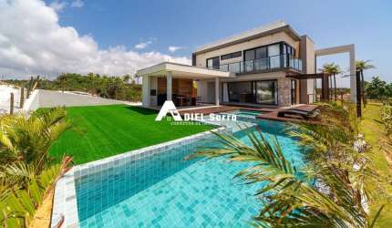Sauípe - 431m² - 4 suítes - Master c/ hidro - PORTEIRA FECHADA - Despensa - Espaço gourmet - Piscina c/ hidro - Energia solar - Campinho - 2 vagas