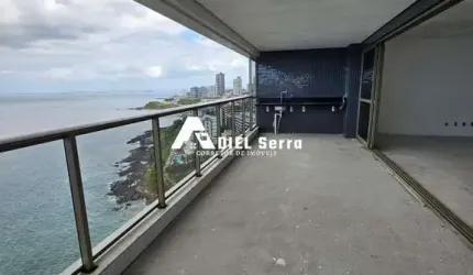Ocean Ondina - 04 suítes com 245m² - Andar alto - Frente Mar - 04 vagas - Lazer completo