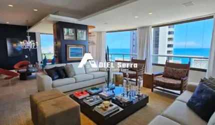 Ondina - 310m² - Vista mar panorâmica - 3 suítes sendo a master c/ 2 closets - Brinquedoteca - Armários - Dependência completa - 5 vagas