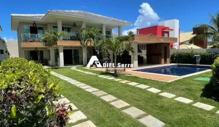 Guarajuba - 06 suítes + Dependência - Condomínio Paraiso - Porteira Fechada - Área gourmet com Churrasqueira e Piscina
