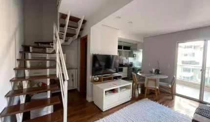 VENDA DE APTO LOCADO COM RENDA Duplex com 1 dormitório, 64 m² - Moema - São Paulo/SP