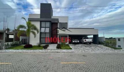 Casa em condomínio fechado com 4 suítes, escritório, piscina privativa