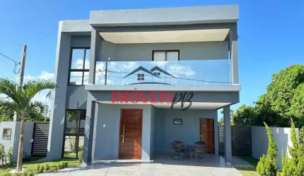 Casa em condomínio, 04 quartos sendo 02 suítes e Varanda com vista mar
