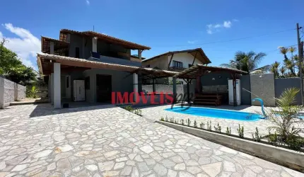 Casa em Tabatinga II com 4 quartos, piscina c/ área gourmet a 60m da Praia
