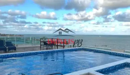Apartamento com vista mar permanente, 3 quarto e varanda gourmet