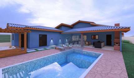 Casa de Campo, 4 suítes, em uma das melhores localizações de Pinhalzinho!