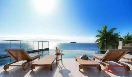 Apartamento Frente Mar, 3 Suítes, 158,65m², centro de Balneário Piçarras/SC