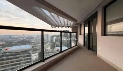 Cobertura duplex 203 m², 3 suítes, hall privativo, 4 vagas na Chácara Santo Antônio.