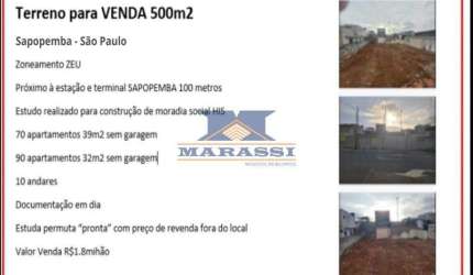 Terreno Sapopemba São Paulo/SP