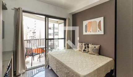 Kitnet / Stúdio para Aluguel - Santa Cecília, 1 Quarto,  23 m² - São Paulo