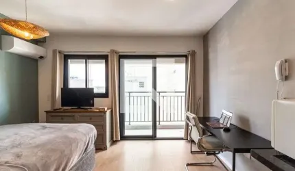 Kitnet / Stúdio para Aluguel - Santa Cecília, 1 Quarto,  27 m² - São Paulo