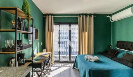 Kitnet / Stúdio para Aluguel - Santa Cecília, 1 Quarto,  22 m² - São Paulo