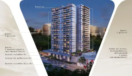 Apartamento à Venda no Rivê, Rio Vermelho - 3 e 4 Quartos