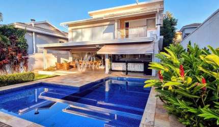 Casa em condomínio fechado com 5 quartos à venda na Rua das Abélias, 1, Alphaville Dom Pedro, Campinas, 380 m2 por R$ 3.500.000