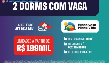 Ferraz com estilo - 2 Dormitórios com Vaga