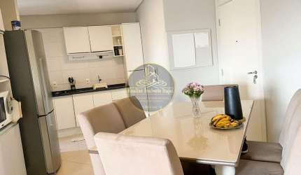 Apartamento com 66m², suíte + 1 dormitório, e 2 vagas de garagem cobertas, na parte alta do bairro Cordeiros