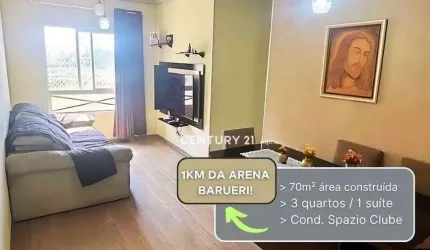 Apartamento com 3 dormitórios à venda, 70 m² por R$ 445.200,00 - Vila Iracema - Barueri/SP