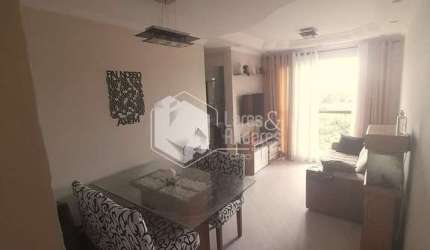 APARTAMENTO À VENDA COM 52 M², 2 DORMS, COM SACADA, 2 VGS DEMARCADAS E ÁREA DE LAZER - CONJUNTO RES
