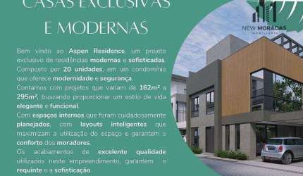 ASPEN RESIDENCE, Sobrado 3 dormitórios- Santa Felicidade