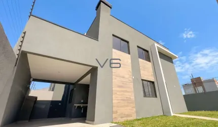 Casa de 3 quartos com suíte de alto padrão com 139 m² privativos, 2 vagas de garagem, em Pinhais