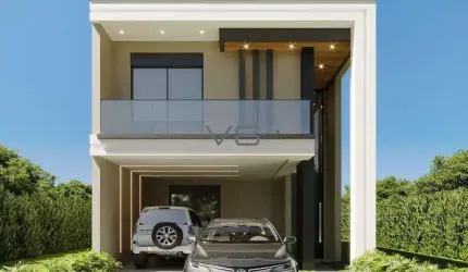 Casa em Condomínio, com 3 quartos, 145 m² privativos, 2 vagas de garagem, no Costeira, São José dos Pinhais - PR.