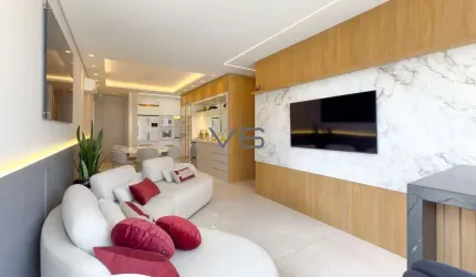 Apartamento mobiliado com 3 quartos, 90 m² privativos, 2 vagas de garagem, no Vila Izabel, Curitiba - PR.