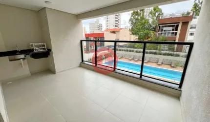 Apartamento novo de 87m2 com varanda gourmet e semi mobiliado para venda na Vila Bastos em Santo André SP.