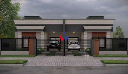 Casa com 82m , 03 dormitórios, sendo 01 suíte, próximo ao Condor, Araucária-PR