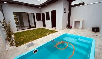 Casa com piscina no Pancera com 01 suíte e 02 quartos