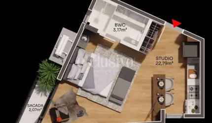 Apartamento com 1 quarto à venda na Avenida Engenheiro Max de Souza, 926, Coqueiros, Florianópolis por R$ 487.500