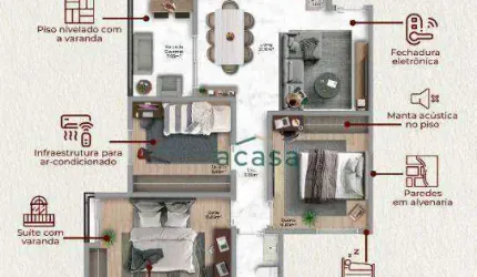 Apartamento no Ed. Paris Palace à venda, 72 m² por R$ 622.047 - Neva - Cascavel/PR