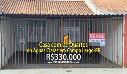 Casa com 2 dormitórios à venda, 79 m² por R$ 330.000,00 - Águas Claras - Campo Largo/PR
