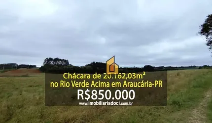 Chácara de 20.162,03m² no Bairro Verde Acima em Araucária-PR  - A venda por R$850.000,00