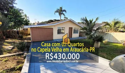 Casa de 02 Quartos no Capela Velha em Araucária-PR  - A venda por R$430.000,00
