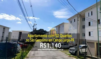 Apartamento com 02 Quartos no São Geronimo em Campo Largo-PR  - Locação por R$1.140,00
