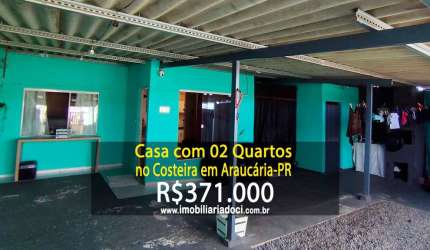 Casa com 02 Quartos no Costeira em Araucária-PR  - A venda por R$371.000,00